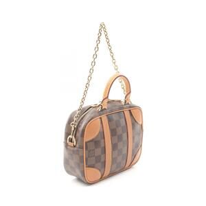 Louis Vuitton Valisette Souple Handbag Leather Damier Brown